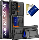 Samsung Galaxy S24 Ultra Case Wallet Card Holder Stand 4Card Slot Leather Case