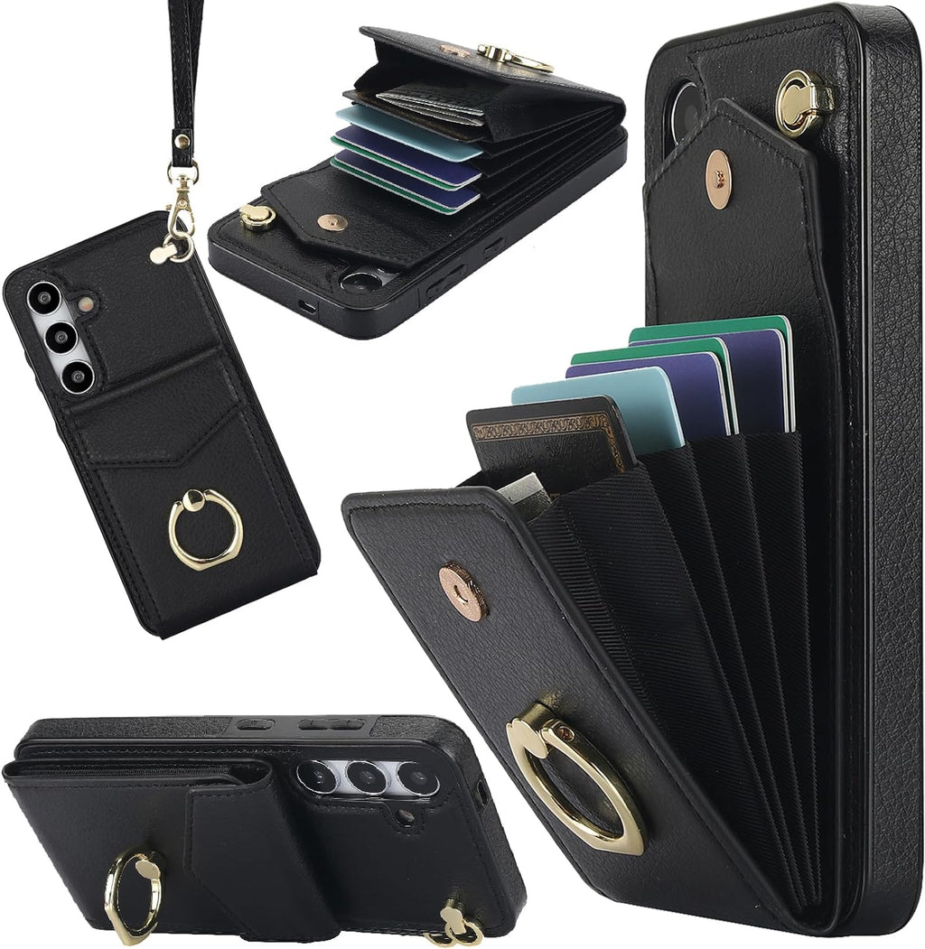 Samsung Galaxy S24 Ultra Case Wallet Card Holder Stand 4Card Slot Leat Samsung Galaxy S24 Ultra Case Wallet Card Holder Stand 4Card Slot Leat