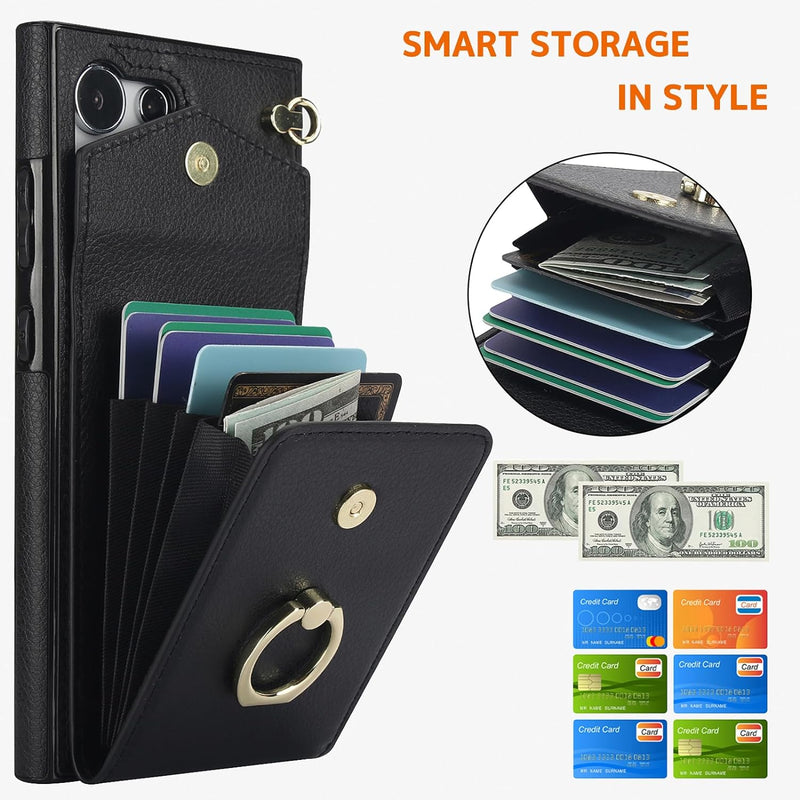 Samsung Galaxy S24 Ultra Case Wallet Card Holder Stand 4Card Slot Leather Case - Gorilla Cases