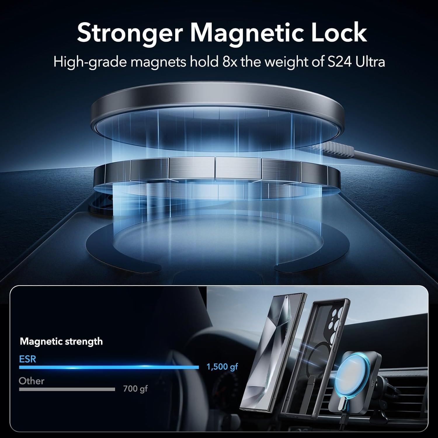 Samsung Galaxy S24 Ultra Compatible MagSafe Magnetic Protection Shockp