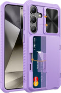 Samsung Galaxy S24 Ultra Slide Camera Protection Cover Wallet Phone Case