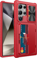 Samsung Galaxy S24 Ultra Slide Camera Protection Cover Wallet Phone Case