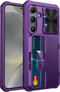 Samsung Galaxy S24 Ultra Slide Camera Protection Cover Wallet Phone Case