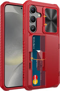 Samsung Galaxy S24 Ultra Slide Camera Protection Cover Wallet Phone Case