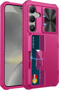 Samsung Galaxy S24 Ultra Slide Camera Protection Cover Wallet Phone Case