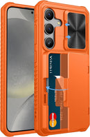 Samsung Galaxy S24 Ultra Slide Camera Protection Cover Wallet Phone Case