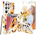 Samsung Galaxy S24 Ultra Wallet Glitter 5 Card Holder 360°Rotation Ring Stand Shockproof Cover