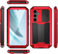 Samsung Galaxy S25 Plus Aluminum Metal Gorilla Glass Shockproof Protector Hard Case