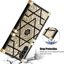 Samsung Galaxy S25 Plus Elegant Metal Corners & Ring Kickstand Case