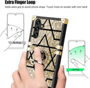 Samsung Galaxy S25 Plus Elegant Metal Corners & Ring Kickstand Case