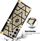 Samsung Galaxy S25 Plus Elegant Metal Corners & Ring Kickstand Case