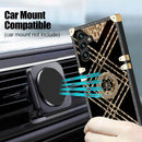 Samsung Galaxy S25 Plus Elegant Metal Corners & Ring Kickstand Case