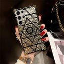 Samsung Galaxy S25 Plus Elegant Metal Corners & Ring Kickstand Case