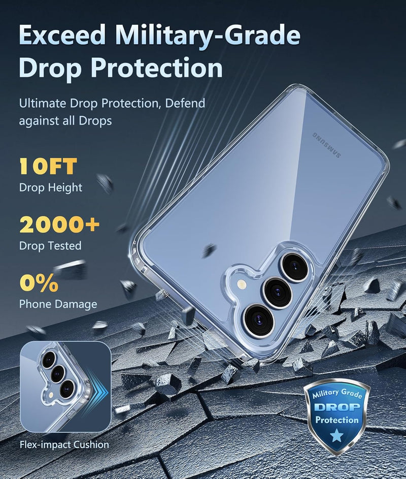 Samsung Galaxy S25 - Plus Military Grade Drop Protection Transparent Cases - Gorilla Cases