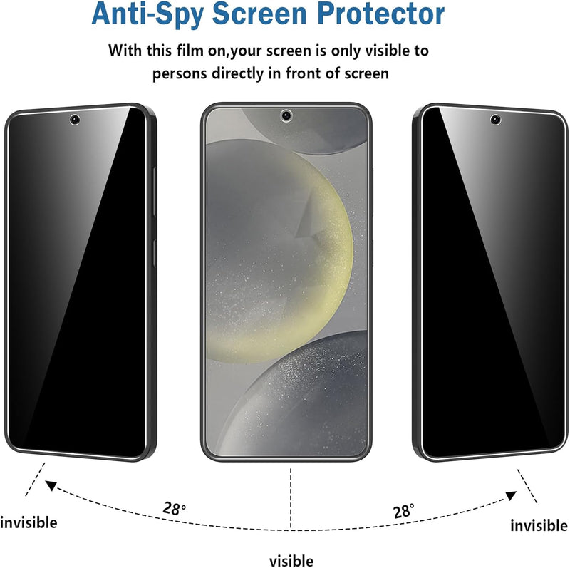 Samsung Galaxy S25 Privacy Screen Protector with Camera Lens Protector Glass - Gorilla Cases