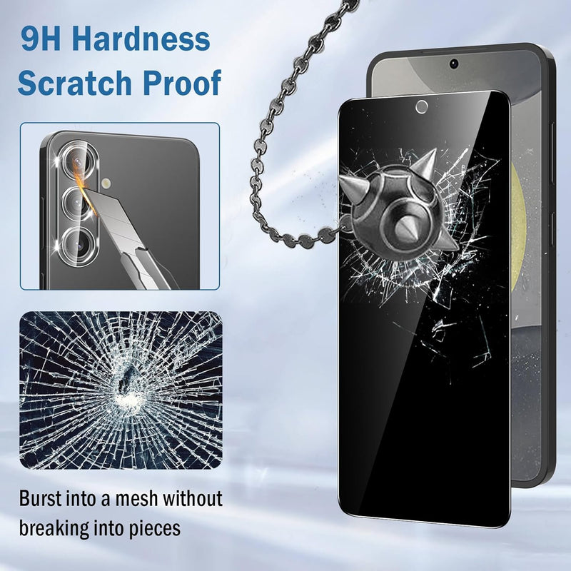 Samsung Galaxy S25 Privacy Screen Protector with Camera Lens Protector Glass - Gorilla Cases