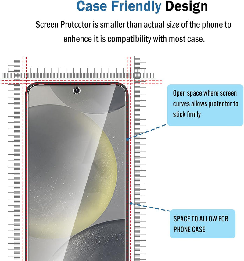 Samsung Galaxy S25 Screen Protector Full Coverage 9H Tempered Glass - Gorilla Cases