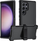 Samsung Galaxy S25 Ultra Rugged Heavy - Duty Holster Case with 360° Rotating Belt Clip