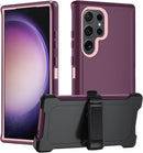 Samsung Galaxy S25 Ultra Rugged Heavy - Duty Holster Case with 360° Rotating Belt Clip