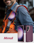 Samsung Galaxy S25 Ultra Rugged Heavy - Duty Holster Case with 360° Rotating Belt Clip