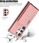 Premium Samsung Galaxy S25 Ultra Leather Wallet Case with Card Slots