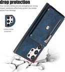 Premium Samsung Galaxy S25 Ultra Leather Wallet Case with Card Slots