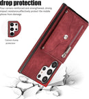 Premium Samsung Galaxy S25 Ultra Leather Wallet Case with Card Slots