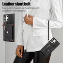 Premium Samsung Galaxy S25 Ultra Leather Wallet Case with Card Slots