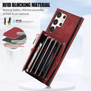 Premium Samsung Galaxy S25 Ultra Leather Wallet Case with Card Slots