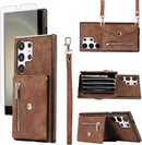Premium Samsung Galaxy S25 Ultra Leather Wallet Case with Card Slots