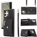 Premium Samsung Galaxy S25 Ultra Leather Wallet Case with Card Slots