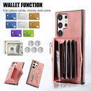 Premium Samsung Galaxy S25 Ultra Leather Wallet Case with Card Slots
