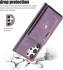 Premium Samsung Galaxy S25 Ultra Leather Wallet Case with Card Slots