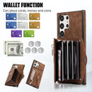 Premium Samsung Galaxy S25 Ultra Leather Wallet Case with Card Slots