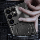 Military grade shockproof Galaxy S25 Ultra case dual layer rotatable ring kickstand magnetic car mount support