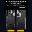 Military grade shockproof Galaxy S25 Ultra case dual layer rotatable ring kickstand magnetic car mount support