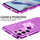Glitter case for Samsung Galaxy S25 Ultra shockproof rotating ring kickstand bling wireless charging cover