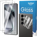 Samsung Galaxy S25 Ultra full coverage tempered glass screen and lens protector anti scratch anti fingerprint