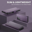Galaxy S25 Ultra Slim Shockproof Credit Card Holder Wallet Case with Hidden Slot,