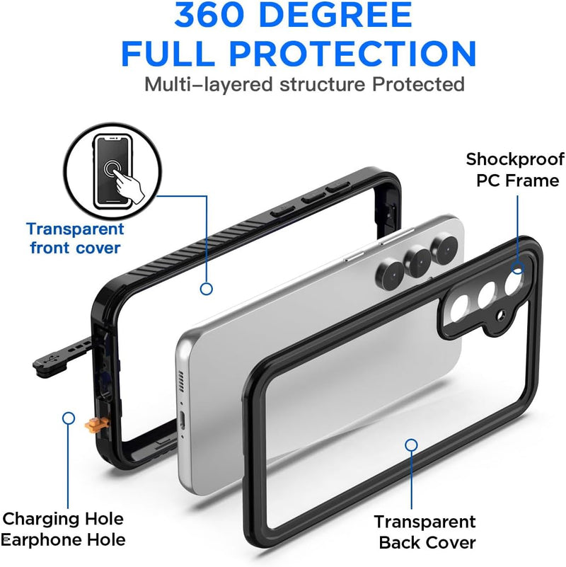 Samsung Galaxy S25 Waterproof Clear Shockproof Snowproof Dustproof Case - Gorilla Cases