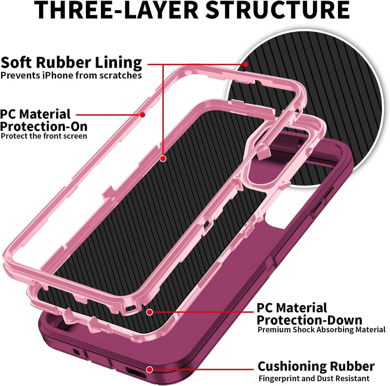 Samsung Galaxy S25/S24 Plus Shockproof Cover - 3 Layers