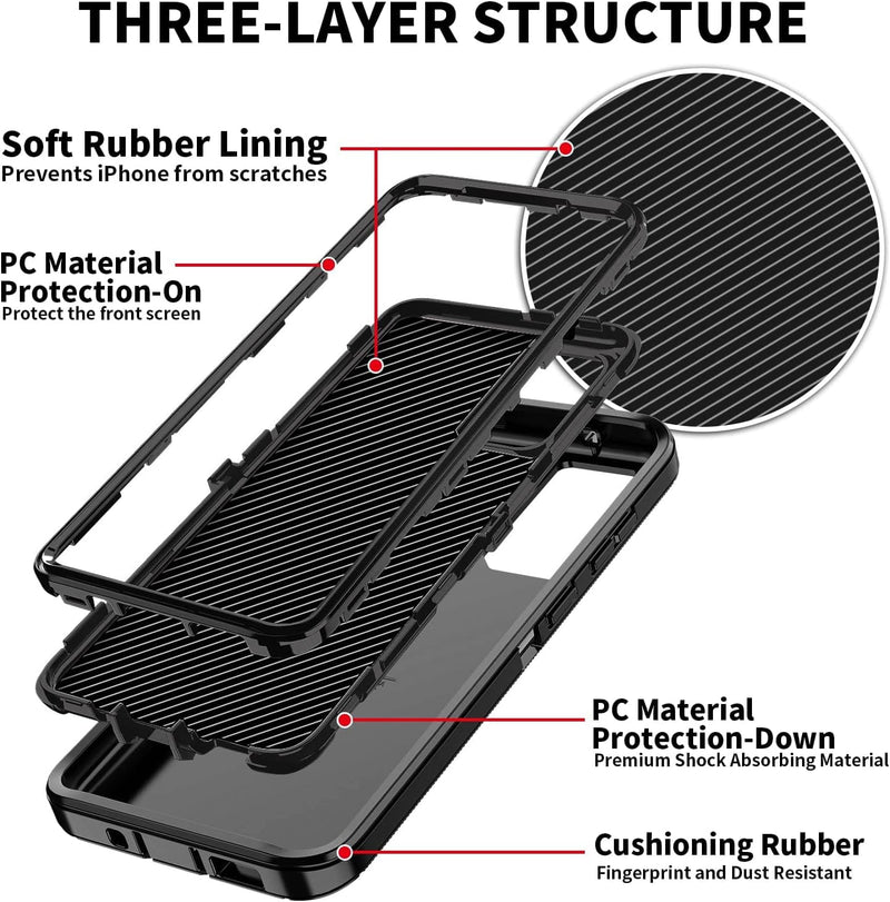Samsung Galaxy S25/S24 Plus Shockproof Cover - 3 Layers