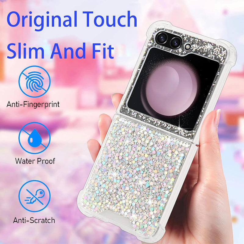 Samsung Galaxy Z Flip 5 Case Bling Glitter Girls Women Cute Phone Case - Gorilla Cases