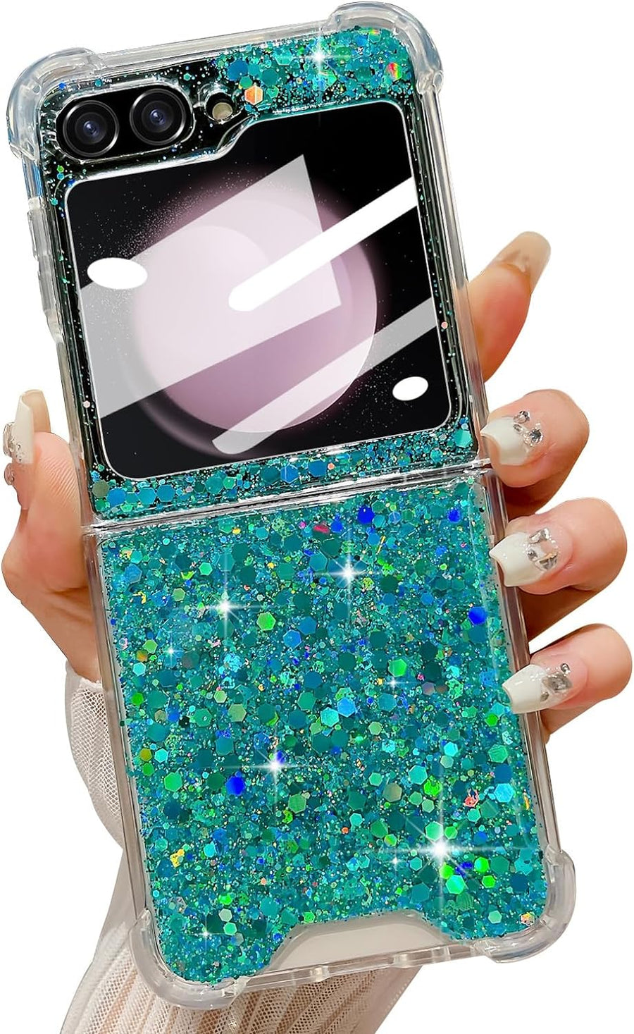 Galaxy Z Flip 5 Glitter Case — Cute Bling Cover