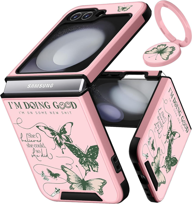 Samsung Galaxy Z Flip 5 Case Butterfly Women Girls Cute Phone Cover - Gorilla Cases