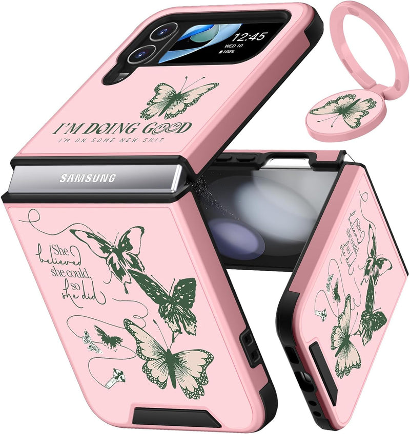 Samsung Galaxy Z Flip 5 Case Butterfly Women Girls Cute Phone Cover - Gorilla Cases