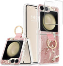 Samsung Galaxy Z Flip 5 Case Ring Wireless Charging Anti - Scratch Shockproof Case