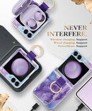 Samsung Galaxy Z Flip 5 Case Ring Wireless Charging Anti - Scratch Shockproof Case