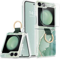Samsung Galaxy Z Flip 5 Case Ring Wireless Charging Anti - Scratch Shockproof Case