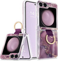 Samsung Galaxy Z Flip 5 Case Ring Wireless Charging Anti - Scratch Shockproof Case